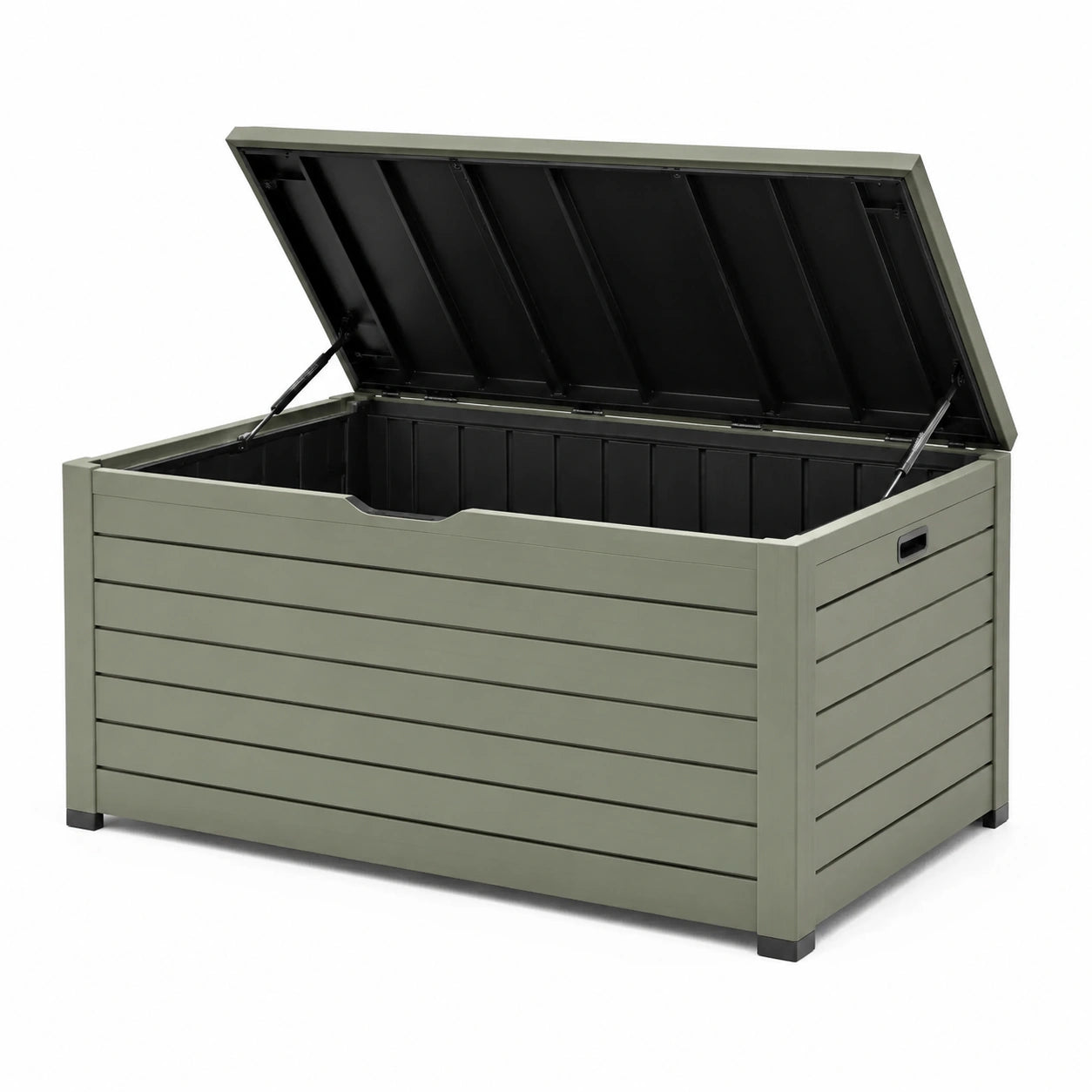 Baule da giardino in plastica verde 150x70x60 cm