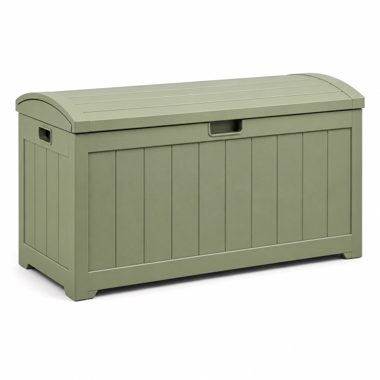 Baule rettangolare in plastica verde per esterni 120x45x60 cm