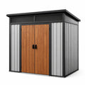 Capanno da giardino in metallo e legno 213x130x185 cm