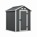 Casetta da giardino in metallo grigio 213x130x185 cm