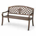 Panchina da giardino in metallo bronzo 120cm